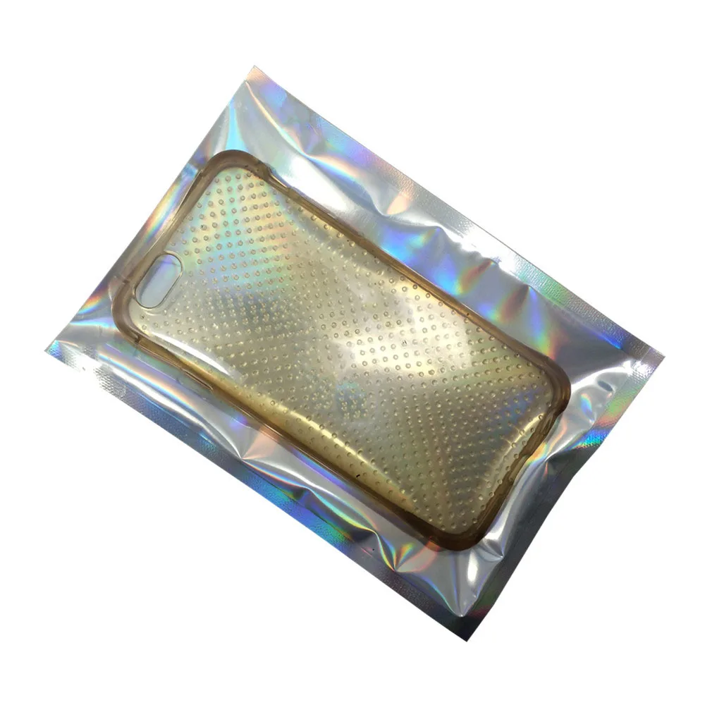 

50 шт./лот лазерные самозапечатывающиеся пластиковые конверты, почтовые пакеты для хранения, голографический подарок, ювелирные изделия, поли-клейкие пакеты для курьерской упаковки