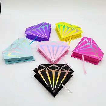 

18/pack New custom eyelash packaging box with tray name label lash boxes packaging faux mink lashes strips empty case bulk 2020