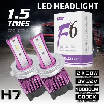 

2Pcs/Set H7 LED Car Headlight 60W 5050 CSP Car Front Bulb Super Bright White Beam 6000K Car Modeling Fog Light Kit Waterproof