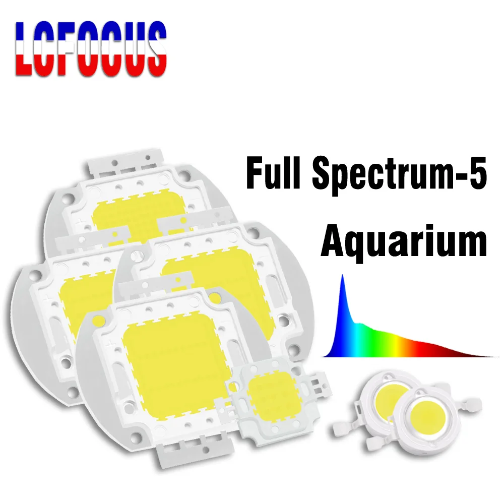 CRI Ra 90 светодиодный COB Чип полного спектра 400 840nm холодный белый DIY аквариумные
