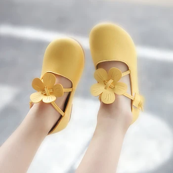 

Flower Girl Sandals Summer Girls Flat Shoes 2020 Fashion Princess Shoes Soft Insole Anti Slip Single Shoes