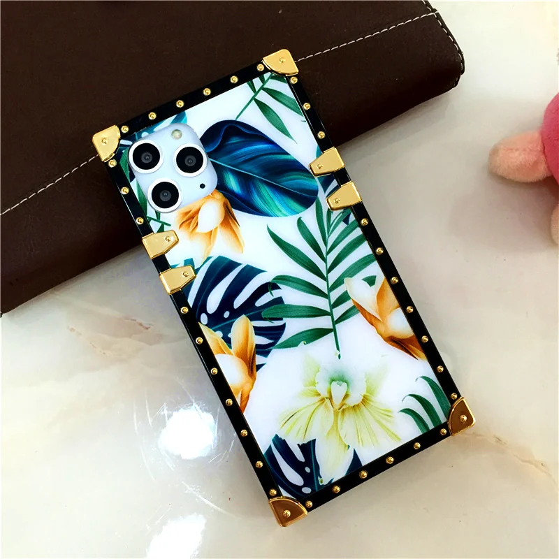 Color 1 Роскошный Винтажный чехол для samsung Galaxy S10 Plus S8 S9, квадратный чехол для телефона, Женский чехол s для samsung Note 10 9 8 - Цвет: Color 1