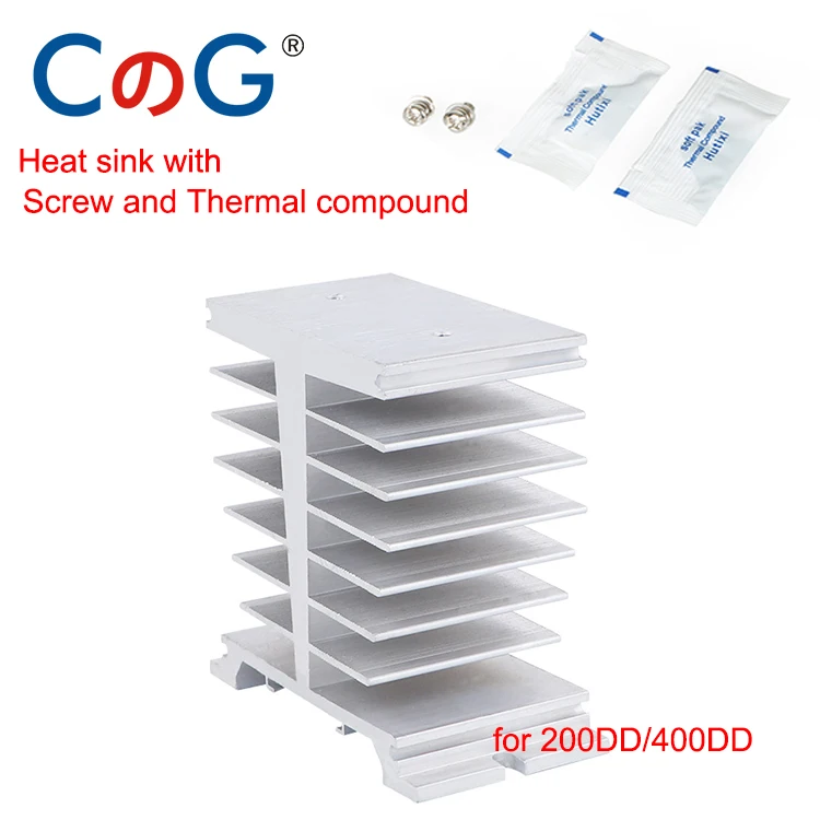 Heat Sink2 CG SSR-200DD 200A 220V 380V 600V большое напряжение Однофазное JGX DC управление DC теплоотвод 3-32VDC до 5-220VDC DD твердотельное реле - Габаритные размеры: Heat Sink2