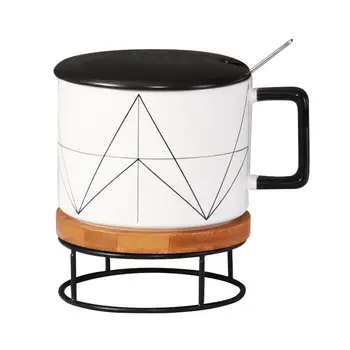 

Male and Female Ceramic Cups High-capacity Student Mug with Lid with Spoon Literary Breakfast Cup Office Water Cup Coffee Cup