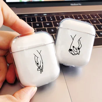 

Soft For Air Pods Case For Apple airpods Case Luxury Simple Lines Lover Transparent Airpods Case in Earphone Accessories Cover