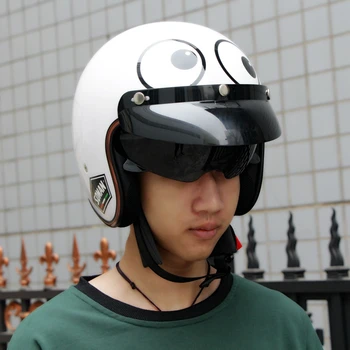 

Soman SM521 Half Face Retro Chopper Motorcycle Helmet Dual Visors 3/4 Helmets casco capacete moto Dot Approval