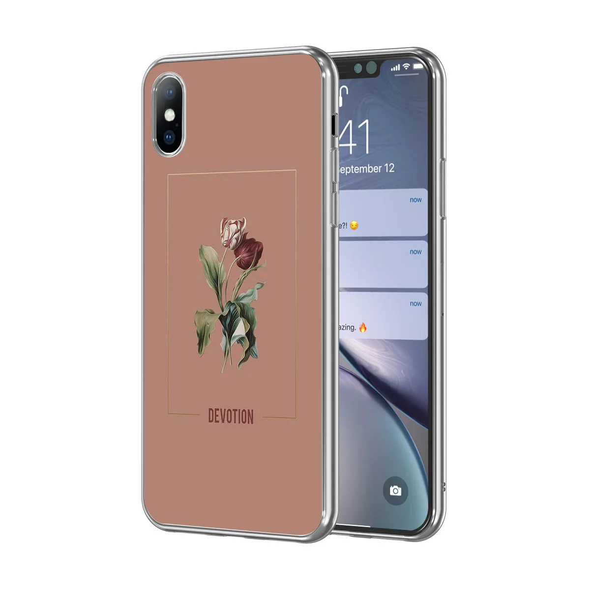 Чехол для телефона Ottwn Flowers для iPhone 11 7 8 6 6s Plus, мягкий чехол с цветными листьями розы для iPhone XS 11 Pro Max XR X 5 5S - Цвет: T12