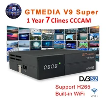 GTMedia V9 Super Satellite Receiver DVB-S2 H.265 Built-in WiFi with 1 Year Spain Europe Cccam GTmedia V8 NOVA V9 Super Receptors цена GTMedia V9 Super Satellite Receiver DVB-S2 H.265 Built-in WiFi with 1 Year Spain Europe Cccam GTmedia V8 NOVA V9 Super Receptors цены онлайн
