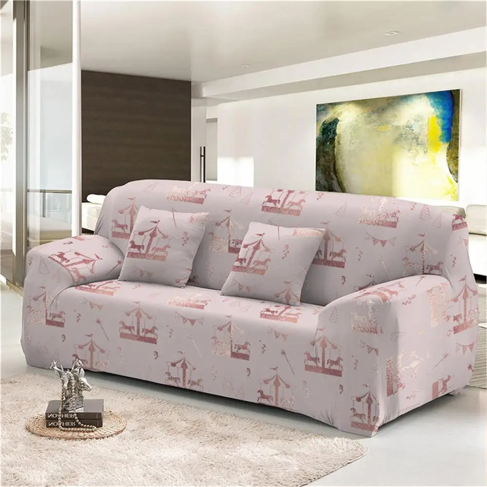 Boniu розовое золото чехол стрейч эластичный диван Чехол геометрический все включено l-образный секционный диван Чехлы для гостиной - Цвет: SC009-1