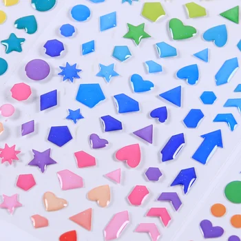 

Colored Love Stars Epoxy Crystal Stickers Cartoon Fashion PVC Bullet Journal Stationery Stickers Scrapbooking DIY Diary Stick
