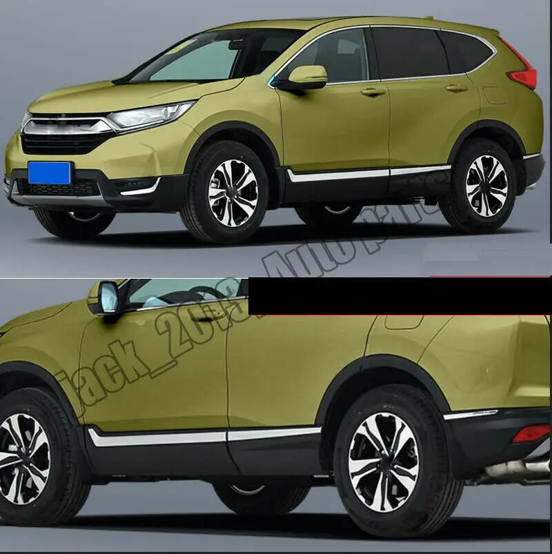 Модификация автомобиля аксессуары для автомобиля 8 шт. нержавеющая сторона тела Молдинг Накладка серебро для Honda CRV