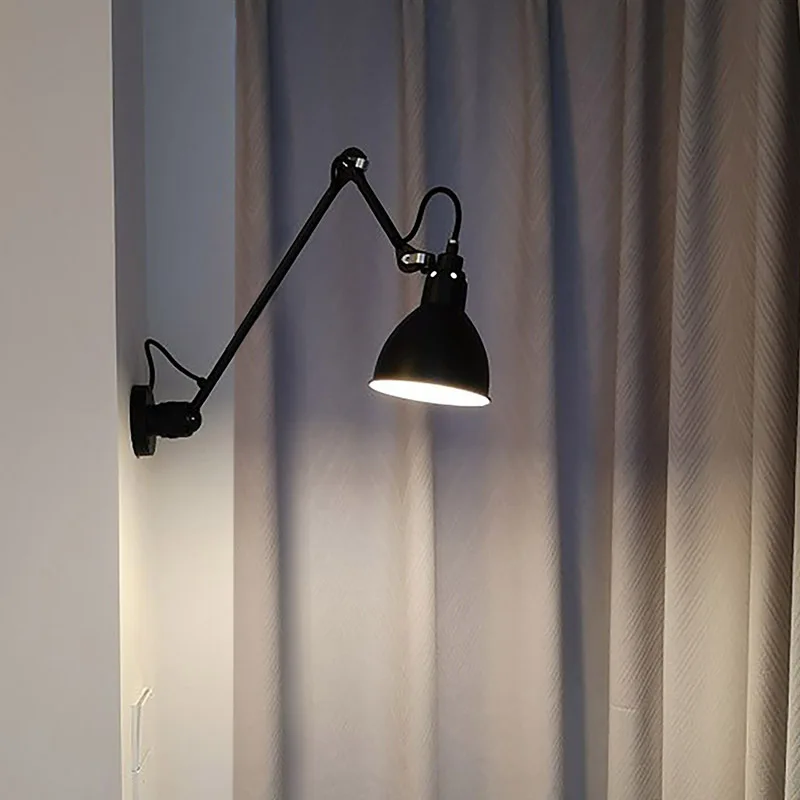 Vintage Rotatable Wall Lamp Fixture Modern Living Room Sconce Long Arm Wall light Fixture Nordic adjustable LED Wall Lighting