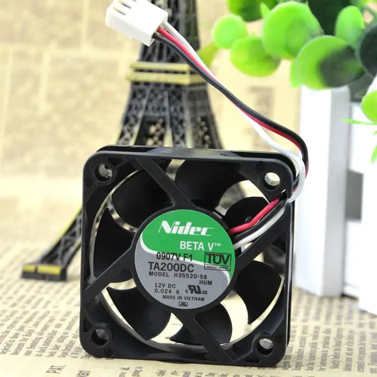 Бесплатная доставка оригинальный NIDEC 5015 H35520-58 DC 12V 50 мм (5 см) 0.024A 3 провода инвертор