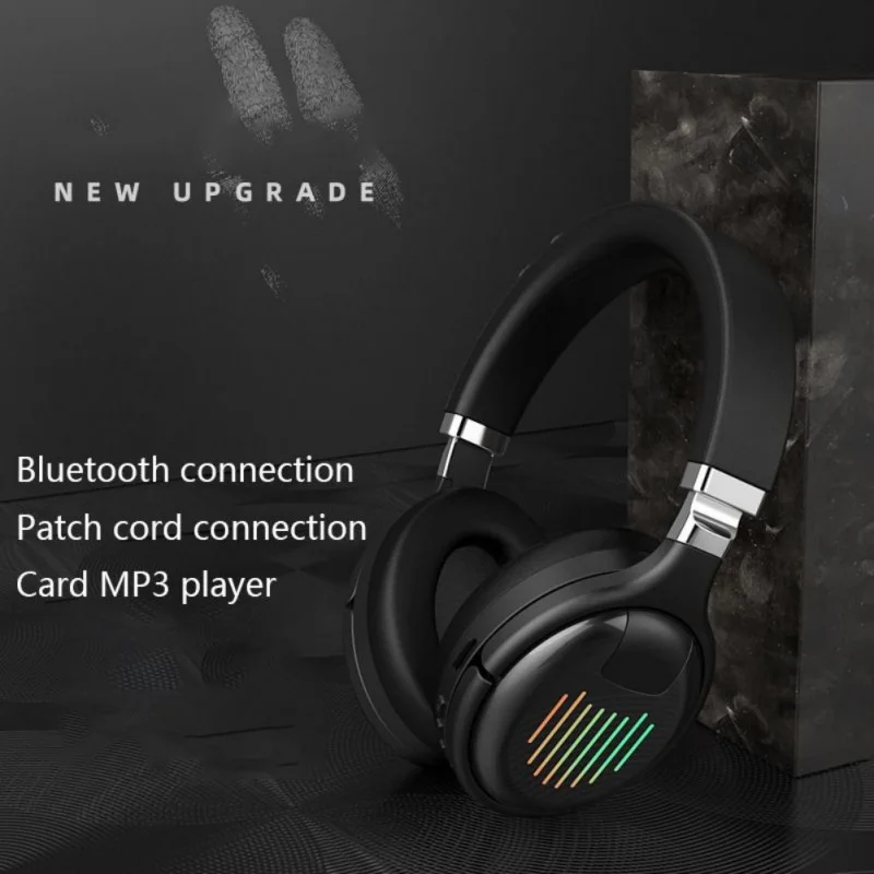 Горячие Bluetooth беспроводные светящиеся наушники гарнитура складные телефон компьютер универсальные Красочные унисекс модные наушники