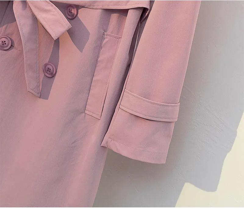 Autumn trench coat women plus size bust 150cm 5XL 6XL 7XL 8XL 9XL coat women pink blue colors