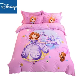 

queen size sophia bedding set for girls bed decor cotoon sanding duvet covers queen bedspread kids bed clothes 3-5 pcs cartoon