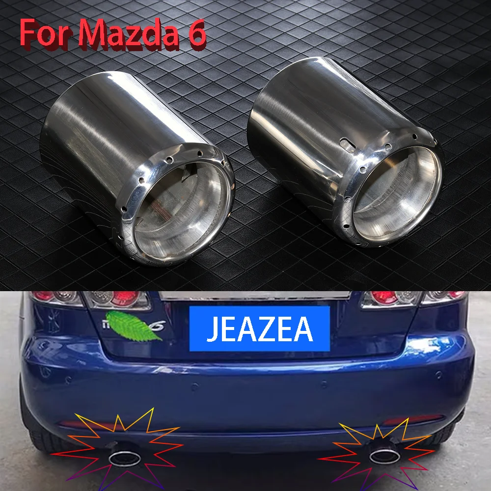 JEAZEA 2 шт. нержавеющая сталь Автомобильный задний глушитель выхлопной трубы для