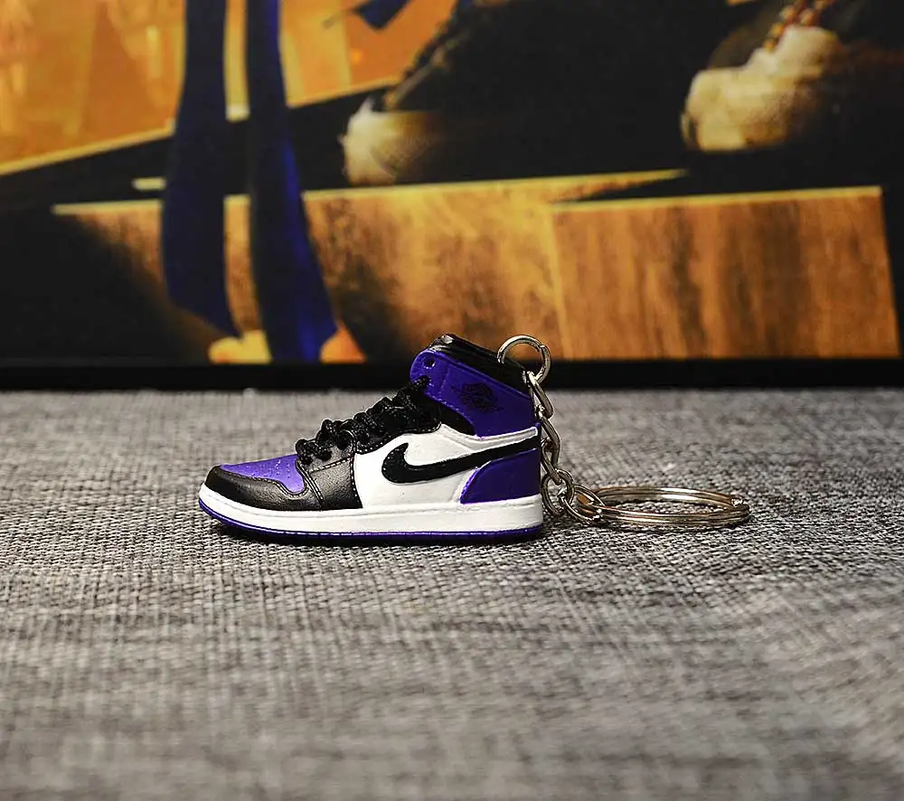 a single shoe w ring Дропшиппинг ПВХ брелок для обуви 1 3D мини-кроссовки "OW CHICAGO" Спортивная обувь Кроссовки брелки - Цвет: a single shoe w ring