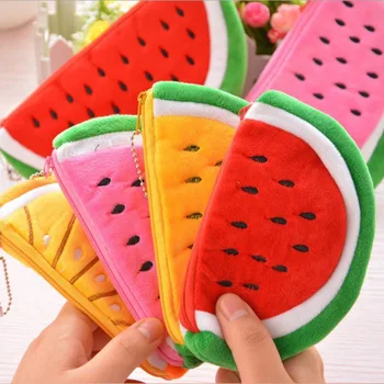 

new Creative Coin Purses Fruits Series Watermelon Strawberry Cactus Plush Zero Wallet Women Student Gift Cartoon Key Pouch