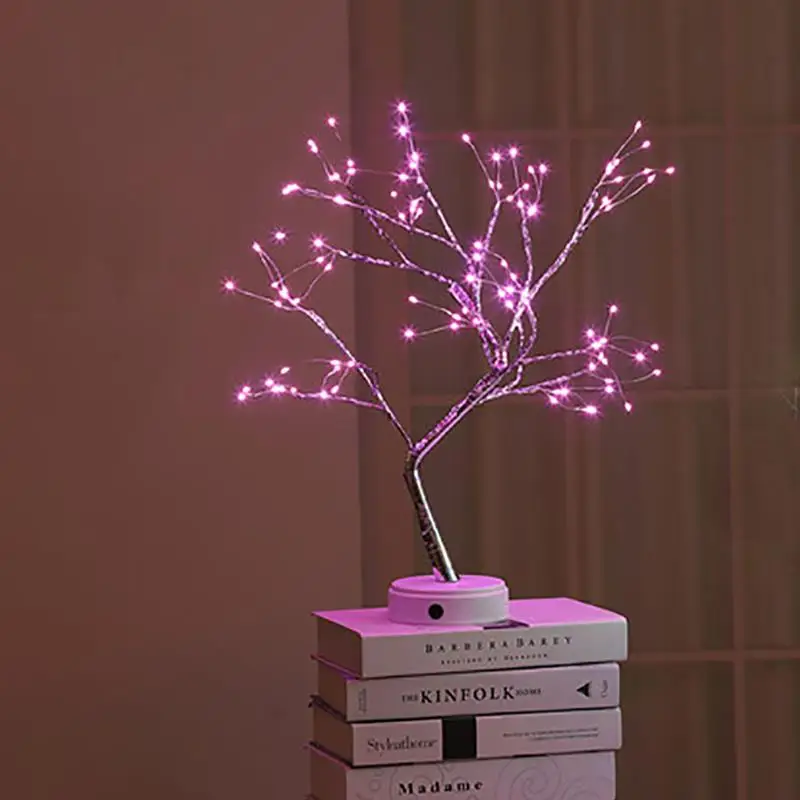 3(108 lights) 108 Led Настольная лампа для дерева с медным проводом, батареей строка светильник s Фея светильник праздник Рождество День Святого Валентина Свадебные украшения - Испускаемый цвет: 3(108 lights)