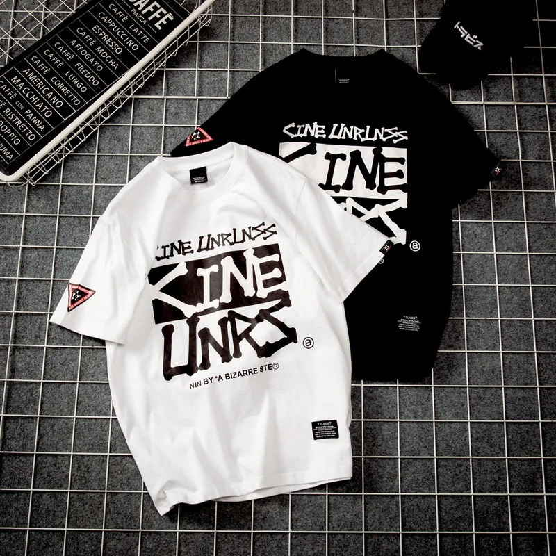 

Large Size Pattern Registered Japanese-style Couples Large Size Origional Tile Hip Hop MEN'S Short-sleeved T-shirt Men's 717