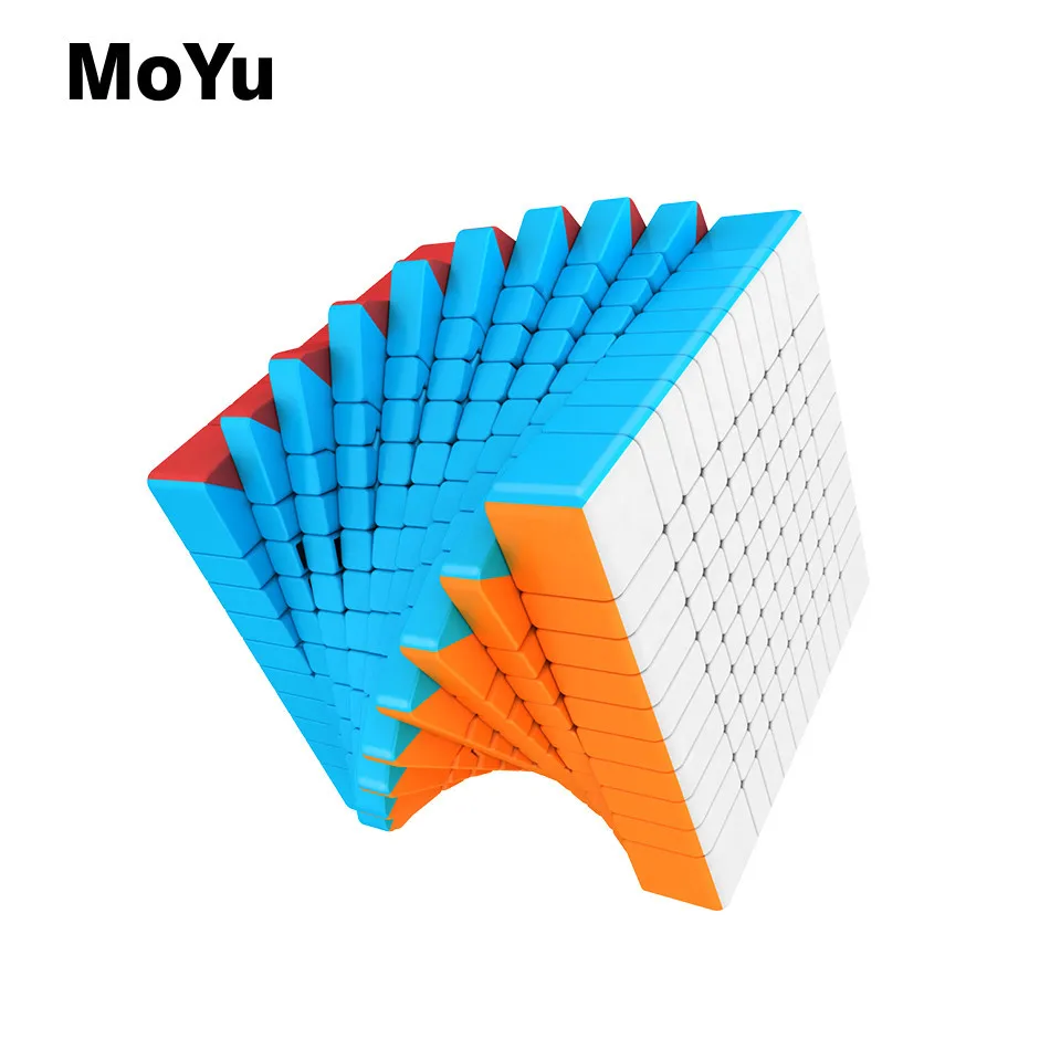 Moyu 10x10 кубик Moyu Meilong 10x10x10 Магический кубик 10 слоев скоростной кубик профессиональная головоломка игрушки для детей Детская Подарочная игрушка - Цвет: Stickerless