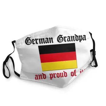 

Proud German Grandpa Reusable Mouth Face Mask Printed Anti Haze Dustproof Mask Protection Mask Respirator Mouth Muffle