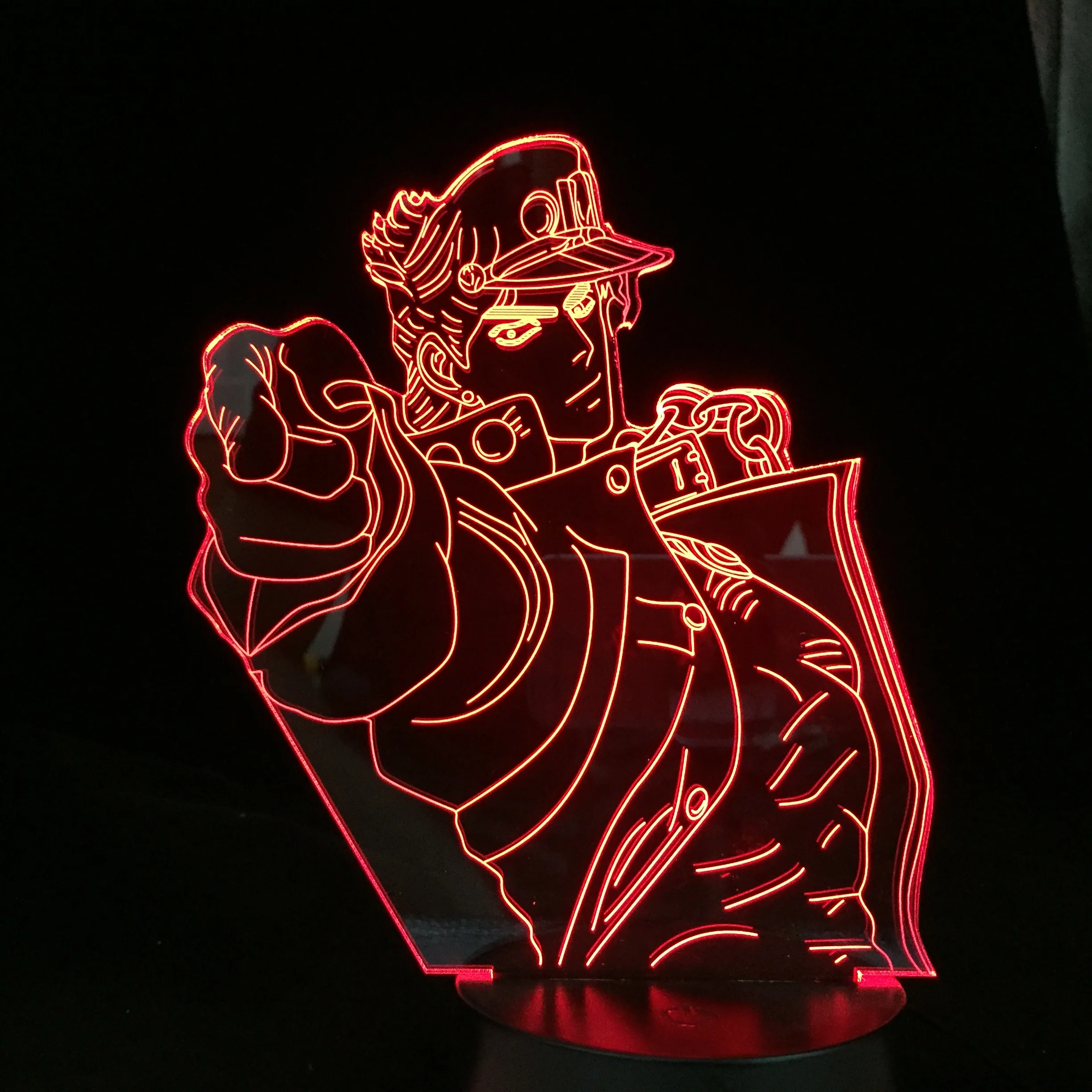 

JoJo Bizarre Adventure Jotaro Kujo 3d светильник аниме для украшения спальни светильник подарок на день рождения для него Jojo Светодиодная лампа Манга