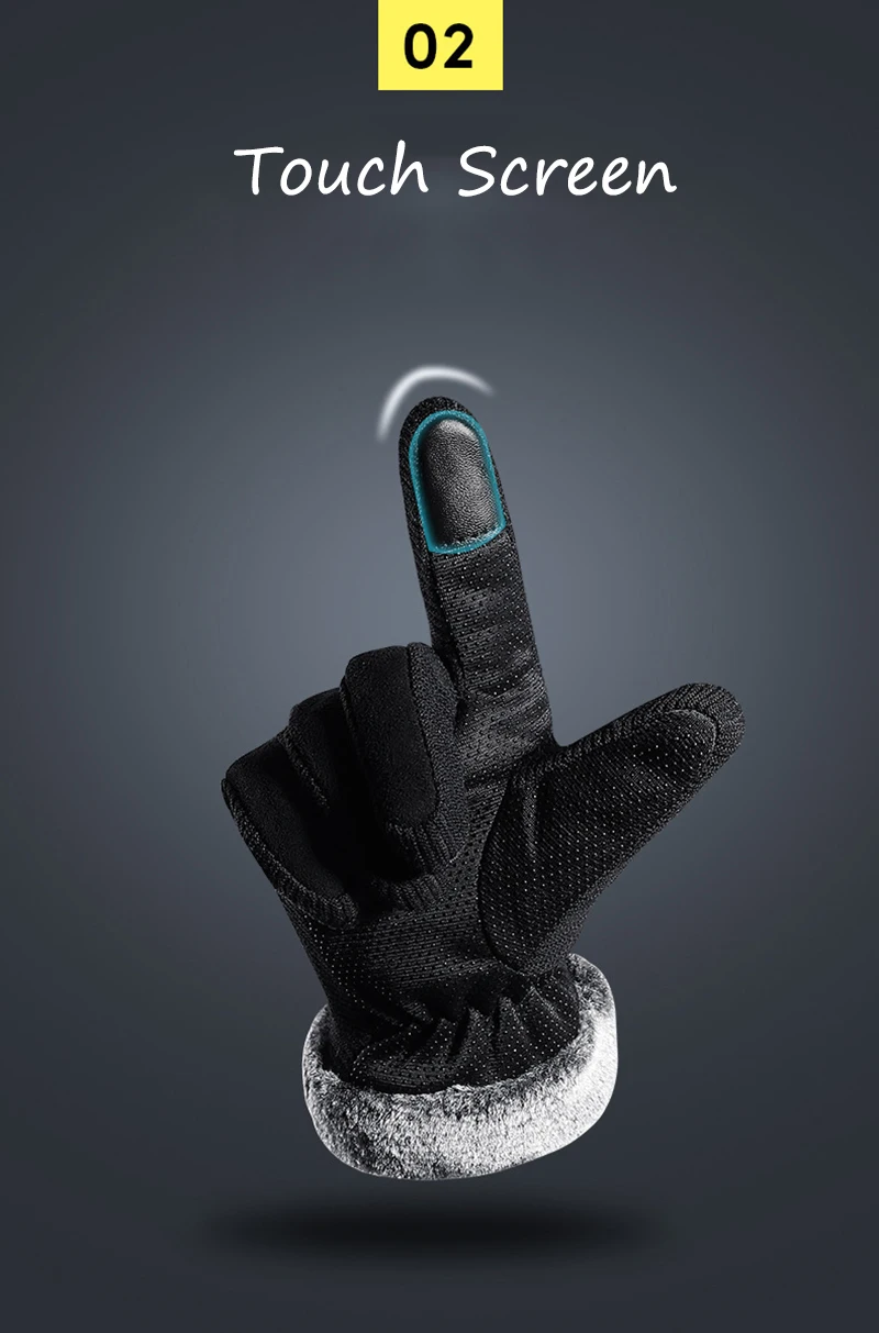 Новые мужские зимние ветрозащитные нескользящие перчатки для верховой езды с сенсорным экраном теплая утолщенная бархатная одежда для холодной погоды Перчатки