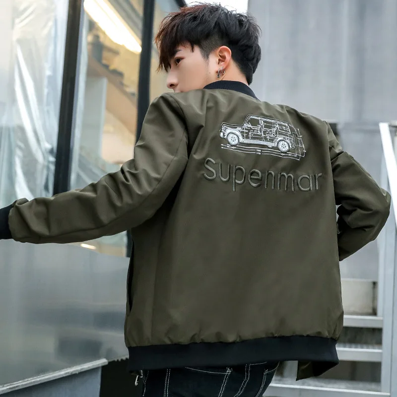 

2019 Spring MEN'S Jacket New Style Korean-style Trend Versatile Handsome Student Uniform Spring Thin Coat Men'S Wear Baseball Co