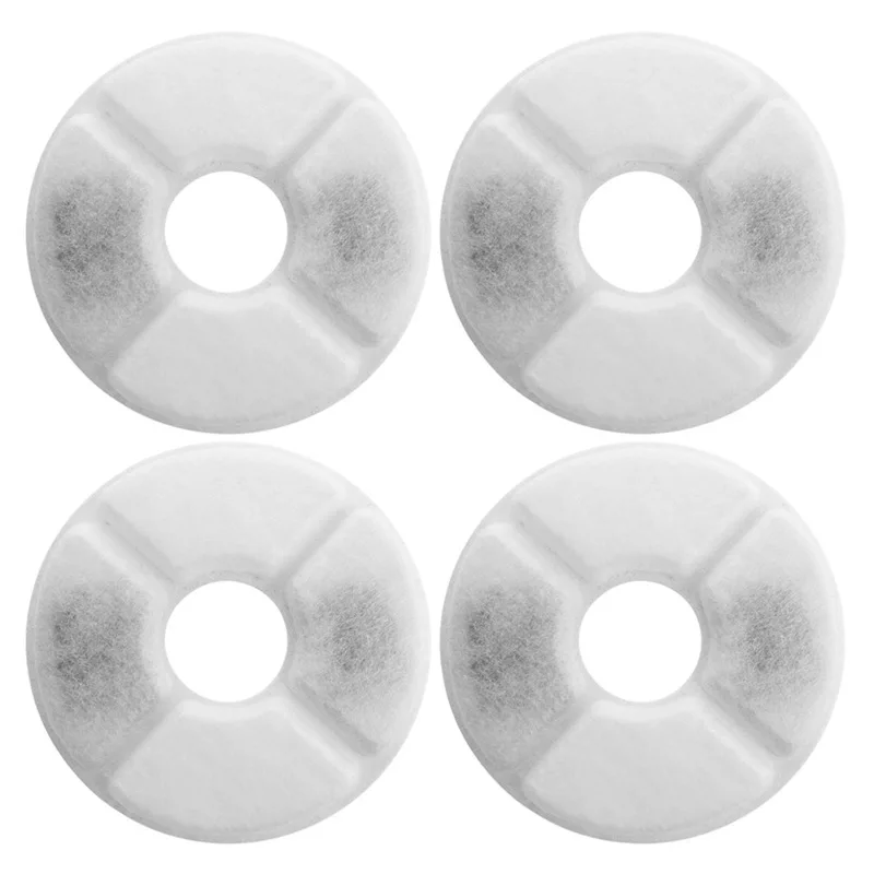 4pcs Filter element Автоматический Питатель для кошек, фильтр для питья, автоматический фонтан для воды для домашних животных, диспенсер для воды, большая Весенняя поилка - Цвет: 4pcs Filter element