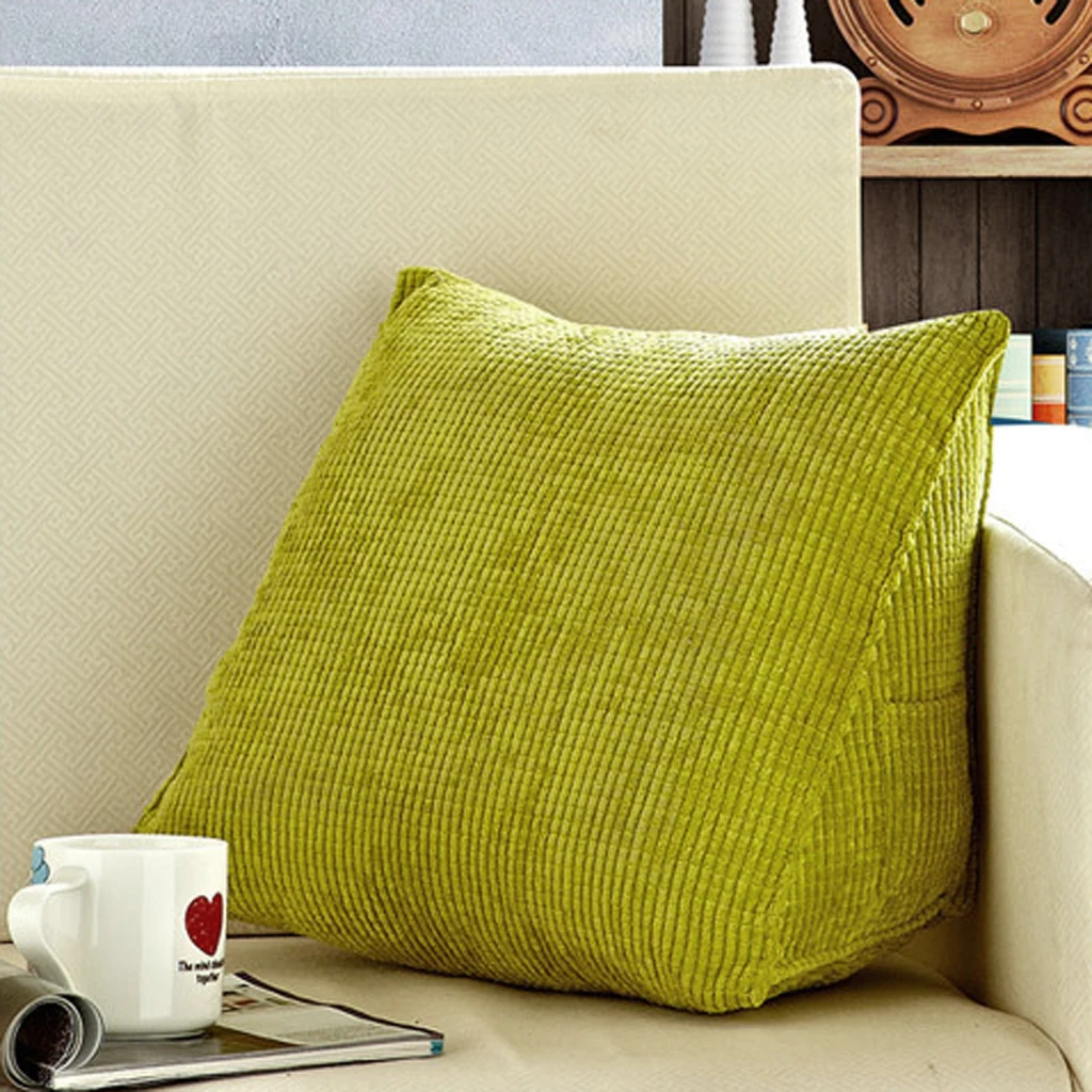 Triangle Waist Cushion Lumber Pillow Backrest Pad Office Sofa Decor Winter