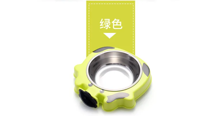 Currently Available Wholesale Hanging Stainless Steel Bowl for Pet Single Bowl Cage Only Cartoon Cat Bowl Durable Dog Bowl