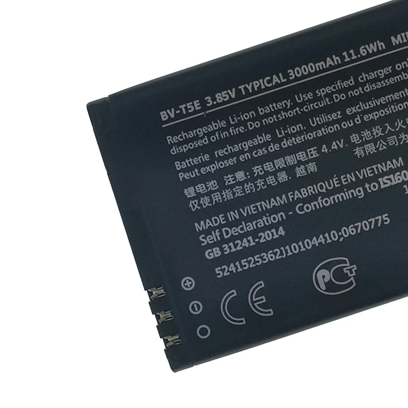 BV-T5E 3000 мА/ч, Батарея чехол с подставкой и отделениями для карт для Nokia Lumia 950 RM-1104 RM-1106 RM-110 МПЮП BVT5E новая продукция высокого качества Батарея