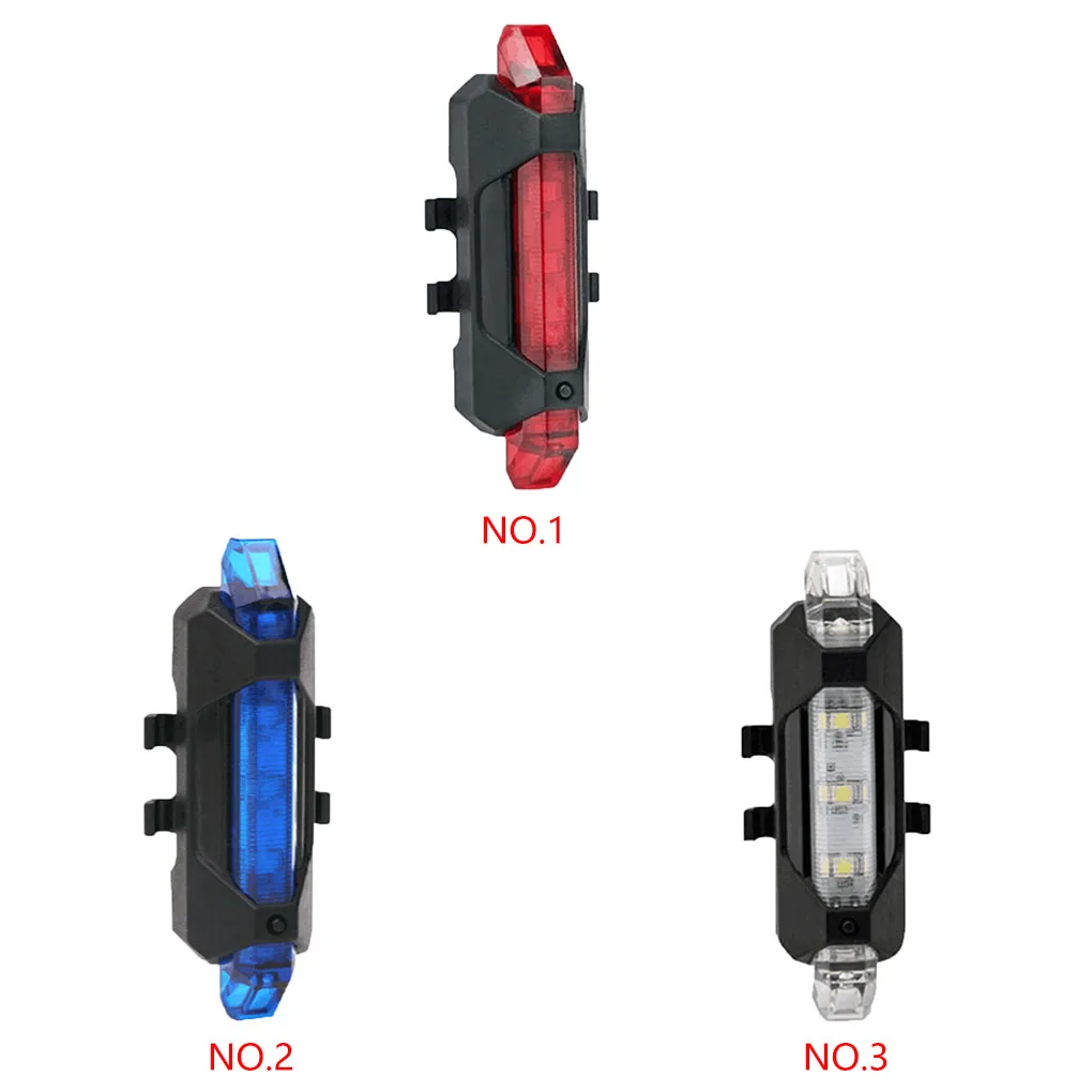 Портативный велосипедный светильник, перезаряжаемый светодиодный задний светильник USB, задний светильник, предупреждающий о безопасности, велосипедный светильник, задний светильник