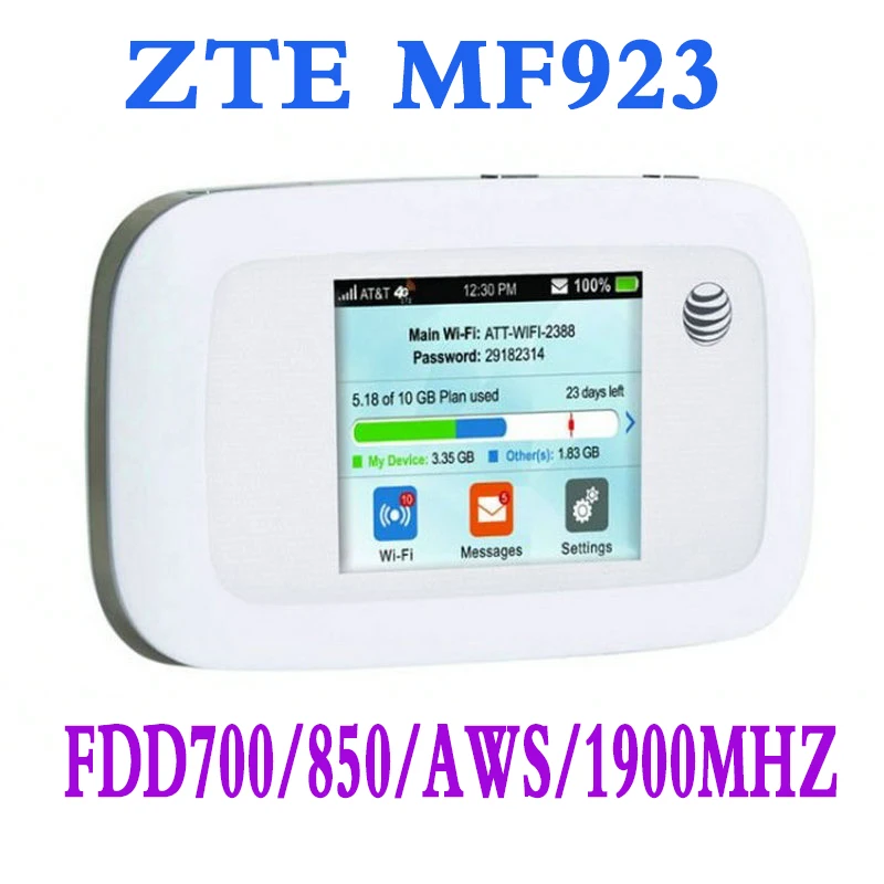 ZTE MF923 разблокированный 4g lte Wi Fi роутер с поддержкой LTE 4G CPE 700/850/AWS/1900/1700 МГц для
