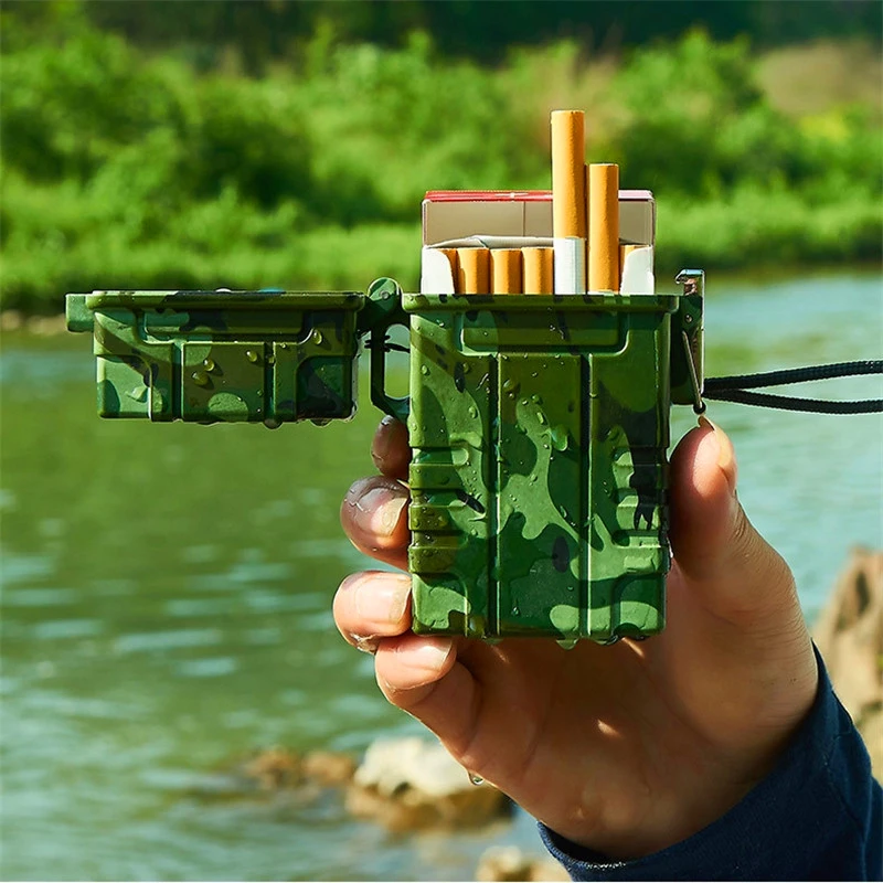 Настоящий Открытый водонепроницаемый портативный USB чехол для электронной сигареты с зажигалкой 20 шт держатель для сигарет коробка для сигарет гаджеты для мужчин