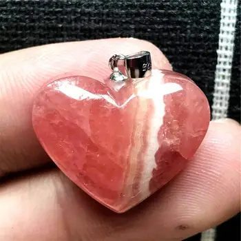 

Top Natural Heart Red Rhodochrosite Stone For Women Lady Argentina Crystal 21x7mm Beads Beauty Necklace Pendant Jewelry AAAAA