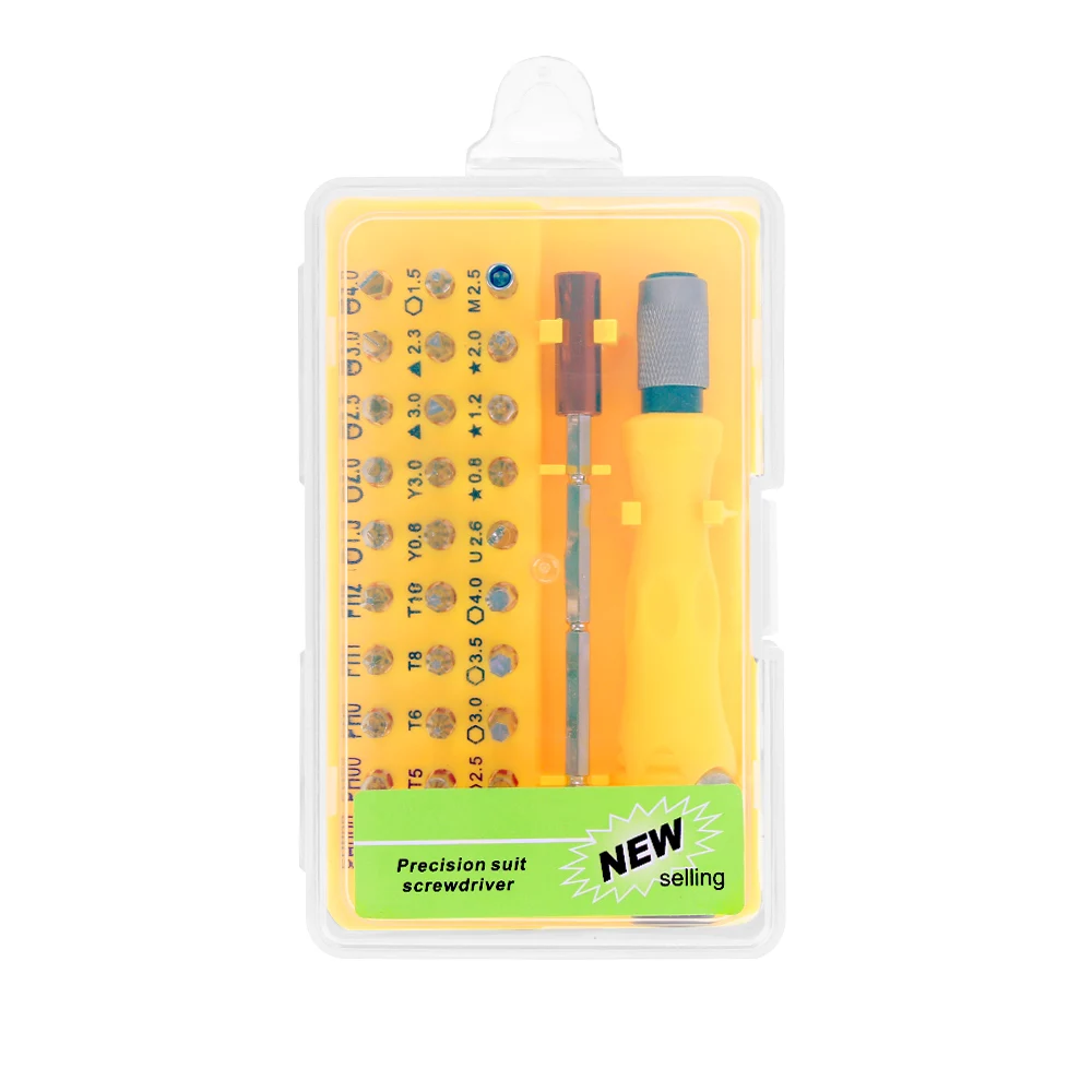 32/112in1 бит звездообразный ключ Набор отверток Магнитный драйвер комплект для ремонта электроники устройство для сотового телефона ручной инструмент - Цвет: Цвет: желтый