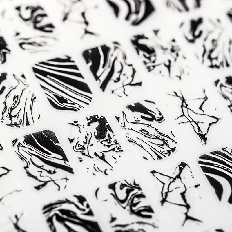 1 Sheet Gradient Marble Nail Art Sticker Water Transfer Decal Watermark Slider Manicure Full Wrap Tool Decor