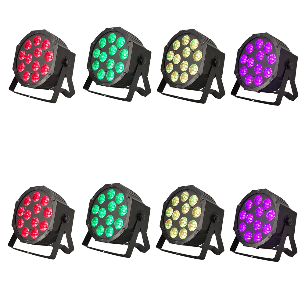 8 шт./12x12 Вт Led Par Светильник RGBW 4in1 Falt DMX профессиональный сценический светильник ing