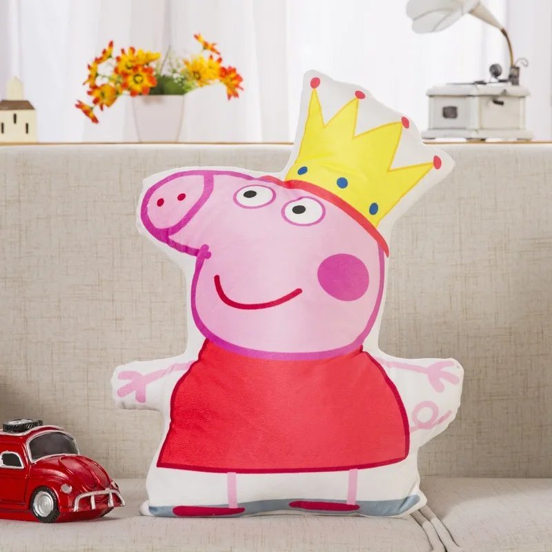 Мягкая подушка Peppa Pig, игрушки, детская домашняя подушка, декор для домашних животных, диван-валик, плюшевые игрушки, мягкие и милые игрушки Peppa Джордж для детей, подарки