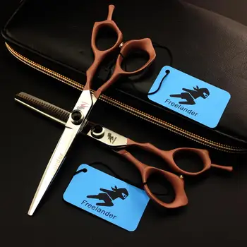 

6" Elastic handle hair cutting scissors hairdersser NON-slip thinning shears sharp hairdressing scissors for barber tools