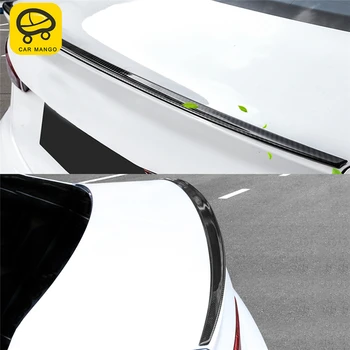 

CARMANGO for Audi A3 2017-2019 Car Styling Rear Trunk Spoiler Lip Tail Wing Trim Cover Frame Sticker Exterior Accessories
