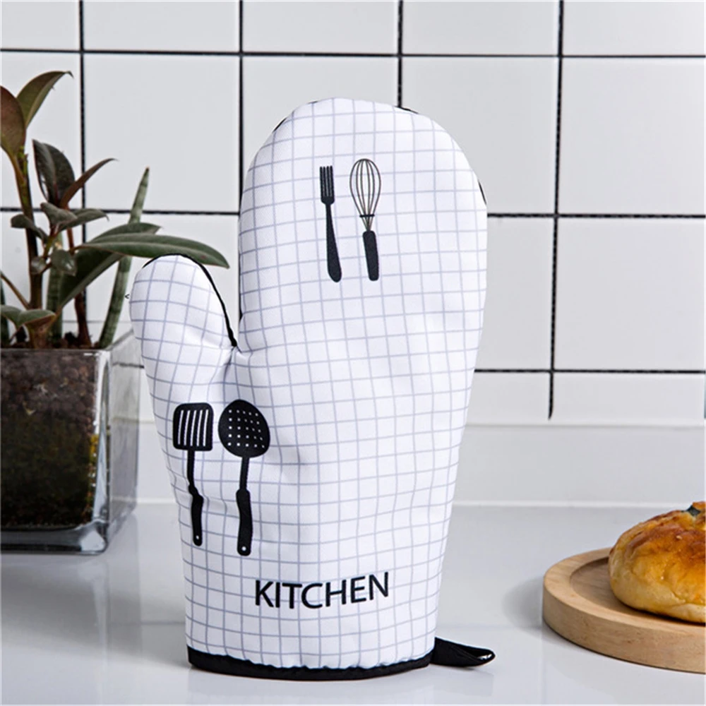 Kitchen Creative Cotton Microwave Oven Glove Household Cooking Insulation Pads Anti-scald Gloves Baking Heat-resistant Pot Pad