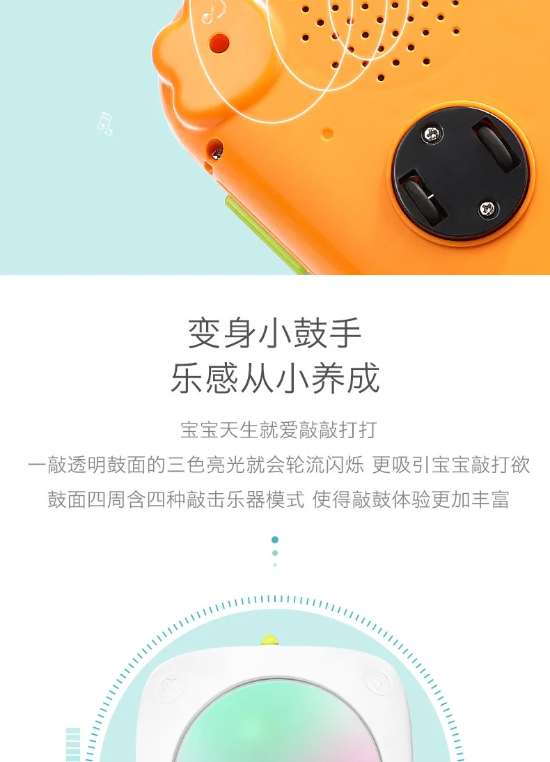 TOPBRIGHT Младенцы Дети дети ребенок ручная, ударная барабан Шестигранная музыкальная обучающая игрушка
