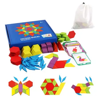 

Hot Sale 155pcs Wooden Jigsaw Puzzle Board Set Colorful Baby Montessori Educational Toys for Children Learning Developing Toy
