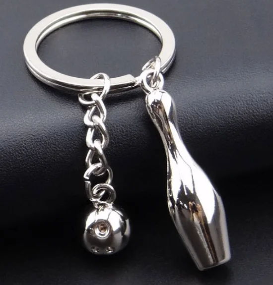 

Bowling Ball and pin Keychain Bowling Keychain Bowling Charm Keychain MT-0019 Over 10pcs Free With Customer Logo