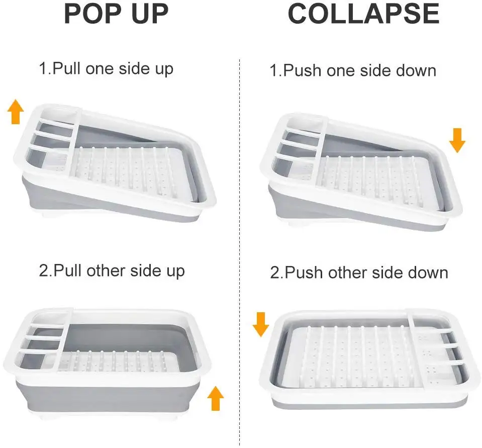 Складная Сушилка для посуды, Портативная Складная Сушилка для посуды, сушилка для посуды, органайзер для посуды, кухонный стеллаж для хранения