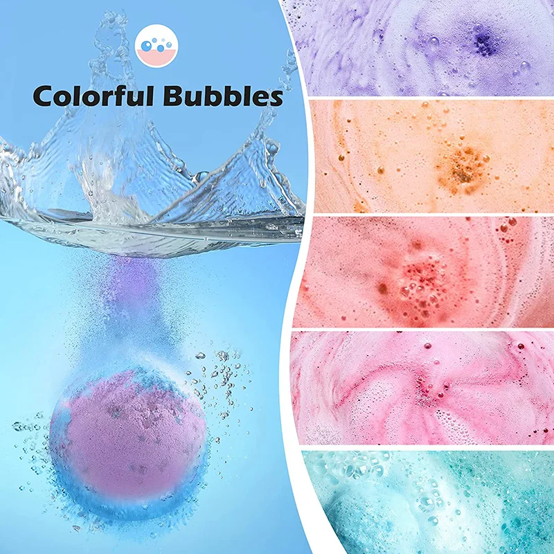 24Pcs Spa Bath Bombs Gift Set Skin Moisturize SPA Aromatherapy Handmade Bubble Bath Bomb Relax Stress Bubble Shower Moisturizing 3